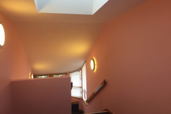 Salmon painted walls